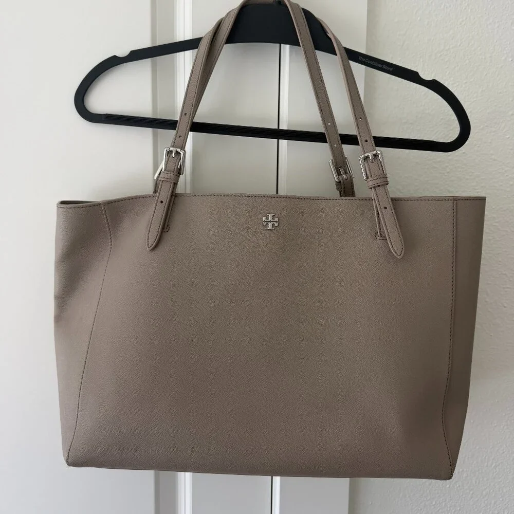 Tory Burch Large Tote, Grey - Picture 1 of 6